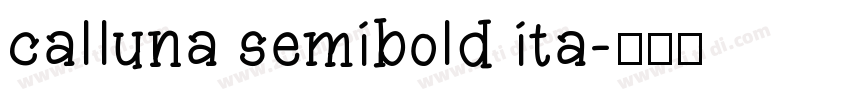 calluna semibold ita字体转换